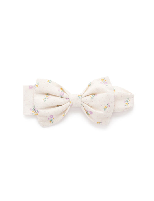 Purebaby - Bow Headband - Primrose Print