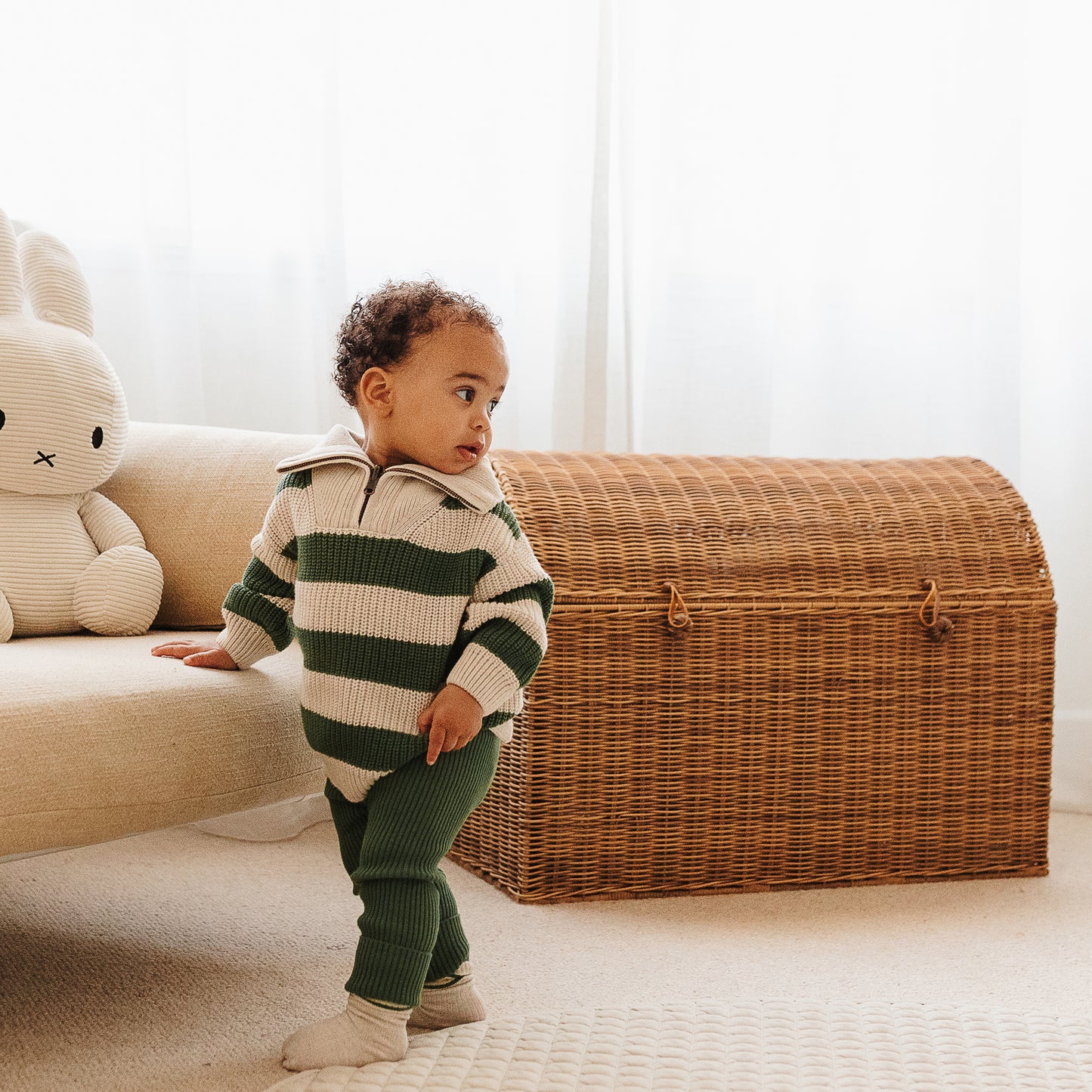 The Rest - Fisherman Jumper - Clover Rugby Stripe