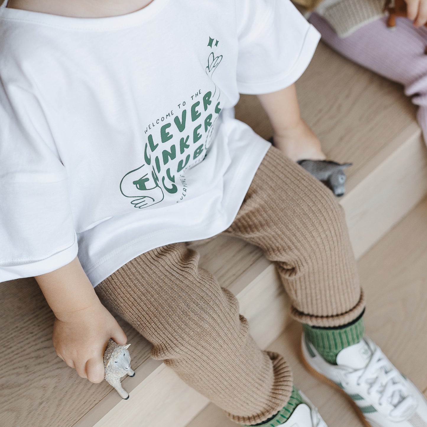 The Rest - Organic Cotton Rib Knit Leggings - Mud