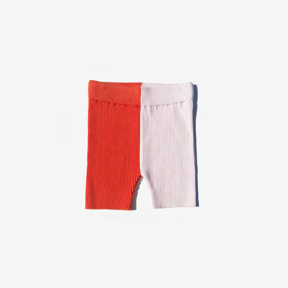 The Rest - Two Toned Bike Short - Poppy/Pink