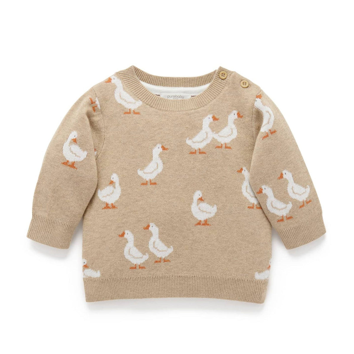 PureBaby - Duck Jumper - Duck Print