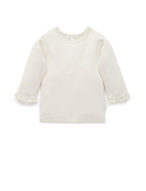 PureBaby - Pointelle Rib Layering Top - White