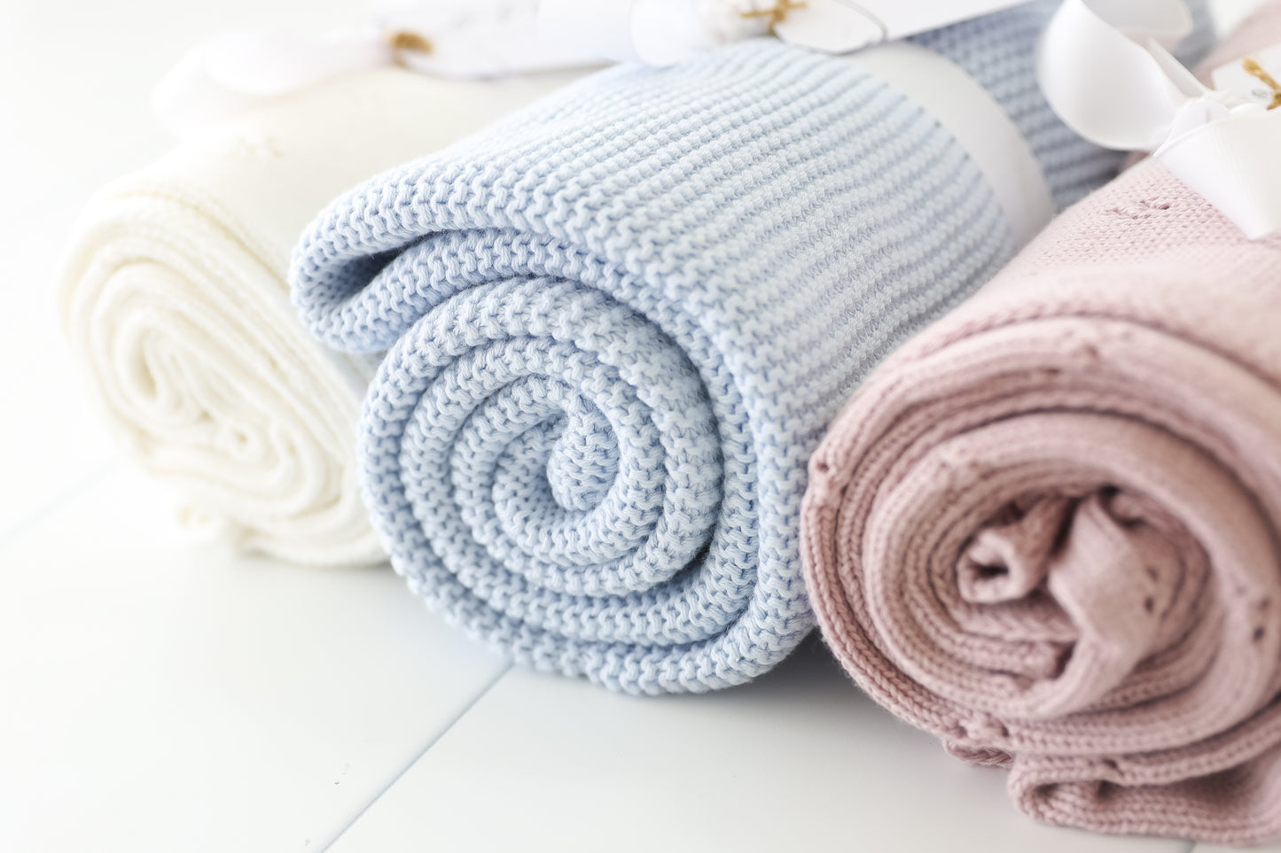 OMGBoutique - Cotton Knit Blanket - assorted colours