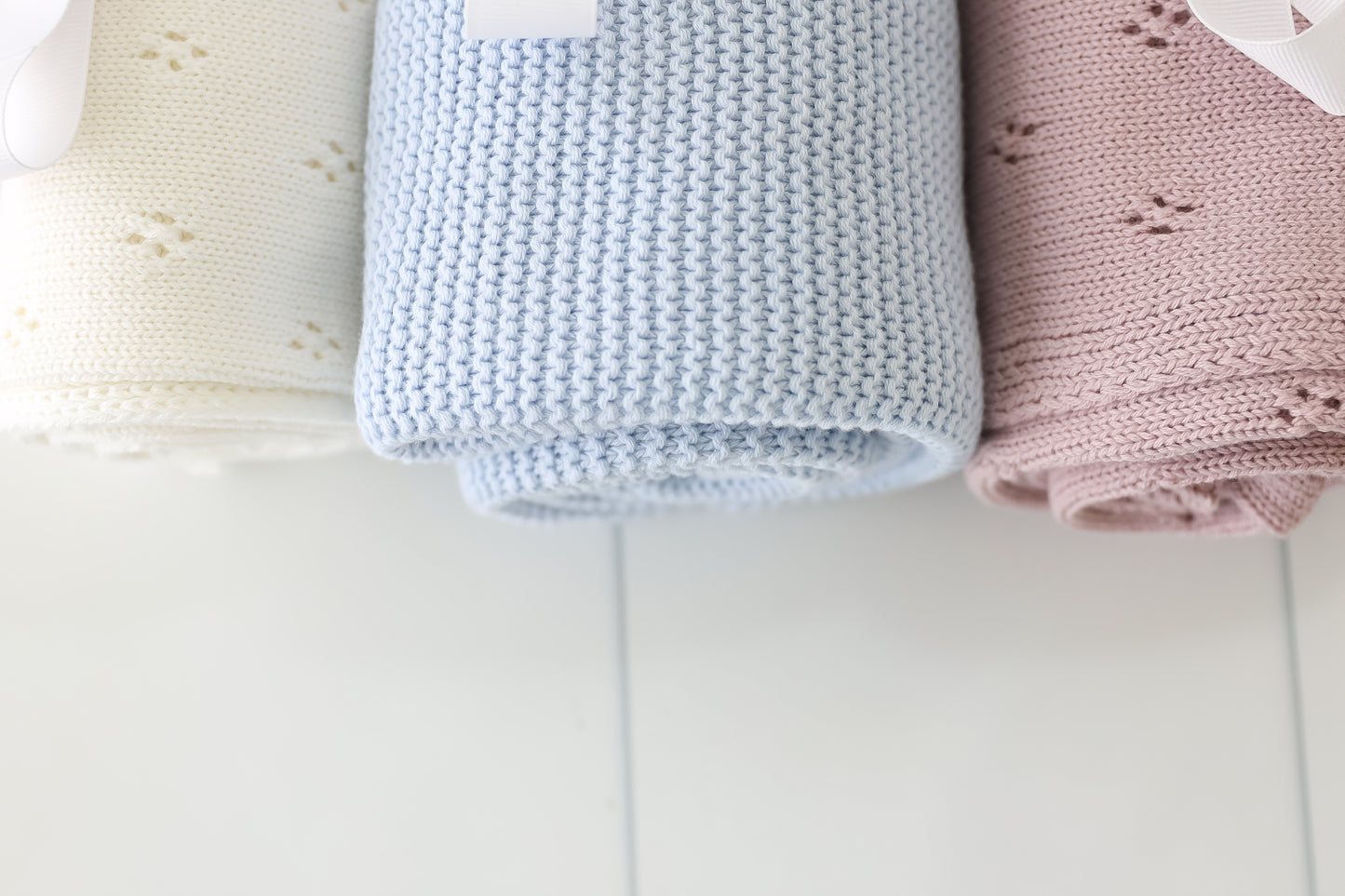 OMGBoutique - Cotton Knit Blanket - assorted colours