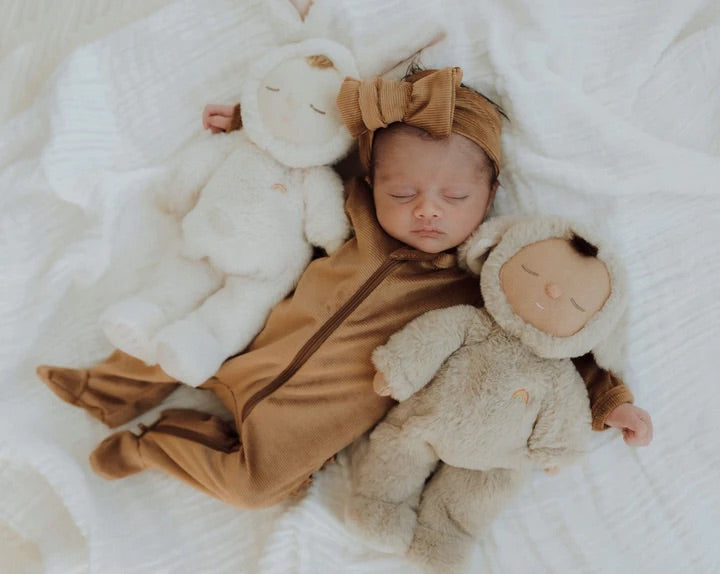 3 Little Crowns - My First Outfit - Corduroy Flutterbum & Top Knot - Honeycomb - Newborn