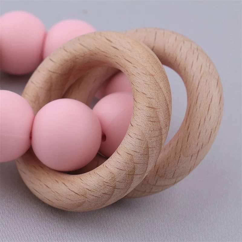 OMGBoutique - Silicone & Wooden Teething Ring