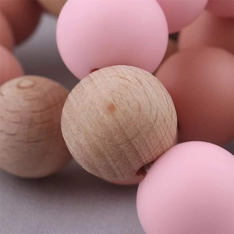 OMGBoutique - Silicone & Wooden Teething Ring