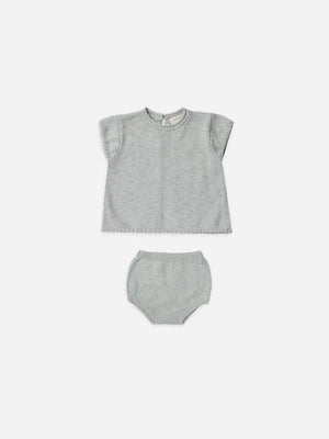 Quincy Mae - Penny Knit Set - Sky Heather